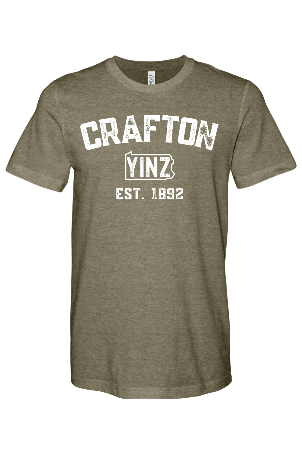 Crafton Yinzylvania - Bella + Canvas Heathered Jersey Tee - Yinzylvania