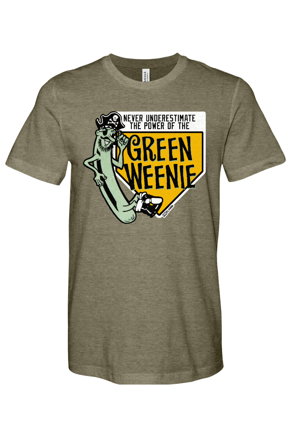 Green Weenie - Bella + Canvas Heathered Jersey Tee - Yinzylvania