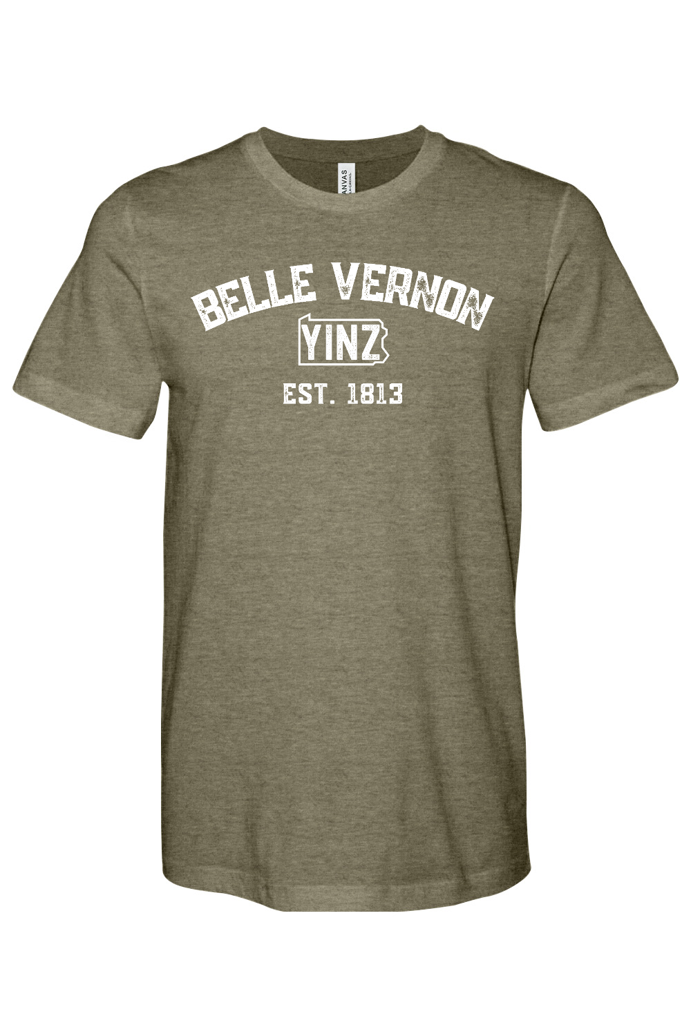 Belle Vernon Yinzylvania - Bella + Canvas Heathered Jersey Tee - Yinzylvania