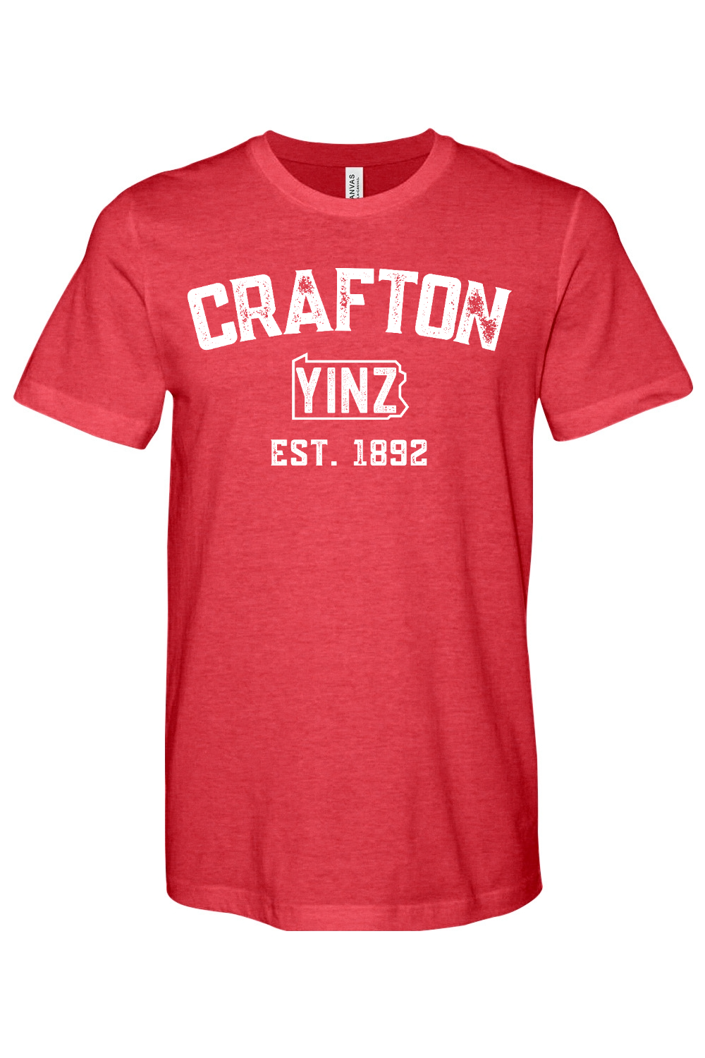 Crafton Yinzylvania - Bella + Canvas Heathered Jersey Tee - Yinzylvania