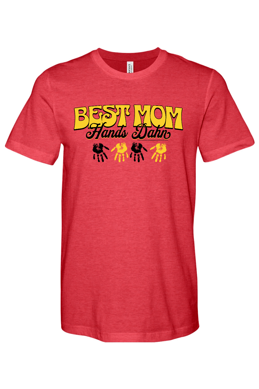 Best Mom Hands Dahn - Bella + Canvas Heathered Jersey Tee - Yinzylvania