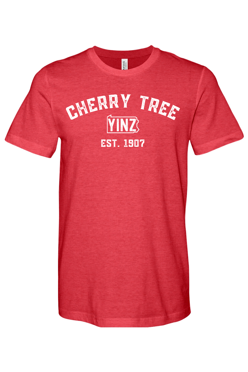 Cherry Tree Yinzylvania Bella + Canvas Heathered Jersey Tee - Yinzylvania
