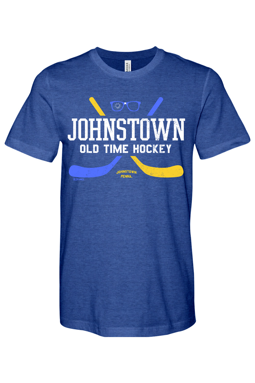 Johnstown - Old Time Hockey - Bella + Canvas Heathered Jersey Tee - Yinzylvania