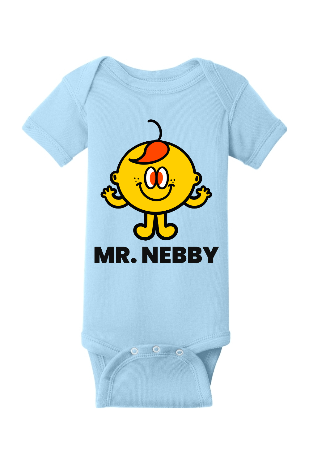 Mr. Nebby - Infant Short Sleeve Baby Rib Bodysuit - Yinzylvania