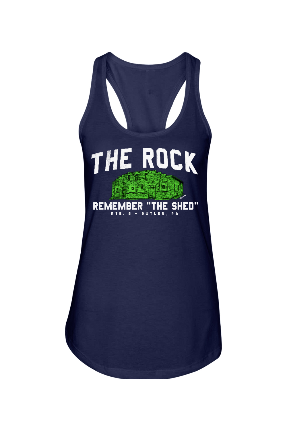 Remember the Shed - Slippery Rock - Ladies Racerback Tank - Yinzylvania