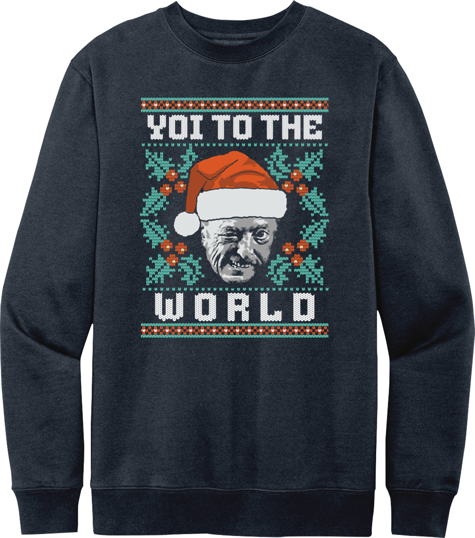 Yoi to the World - Ugly Christmas Sweater - Fleece Crewneck Sweatshirt - Yinzylvania