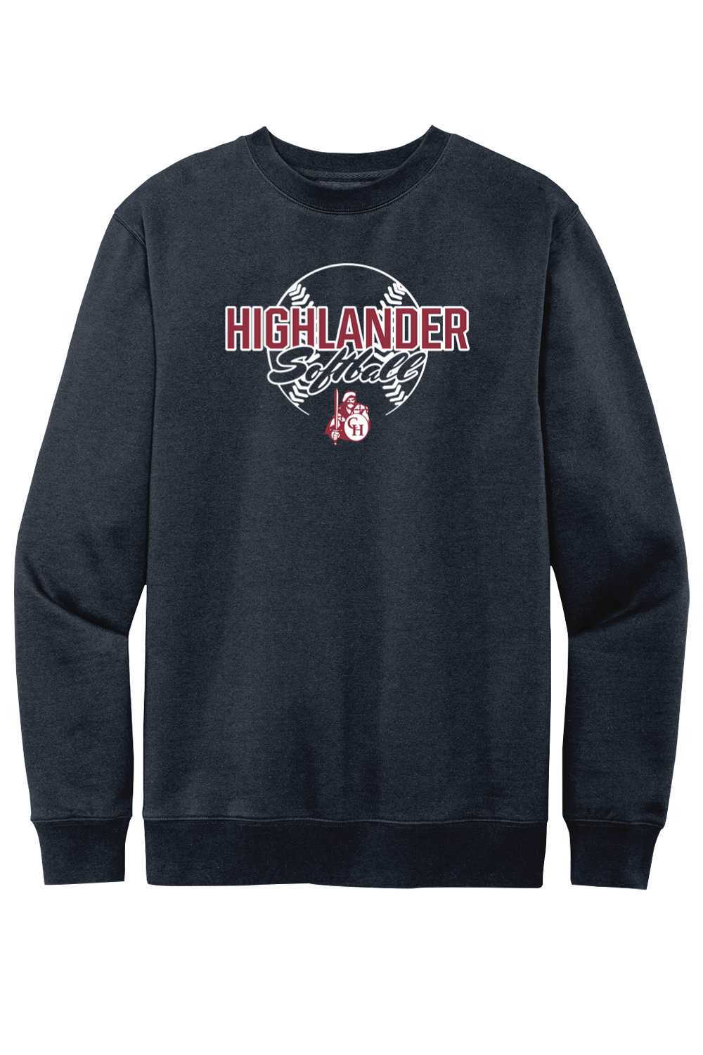 Highlander Softball - Fleece Crewneck Sweatshirt - Yinzylvania