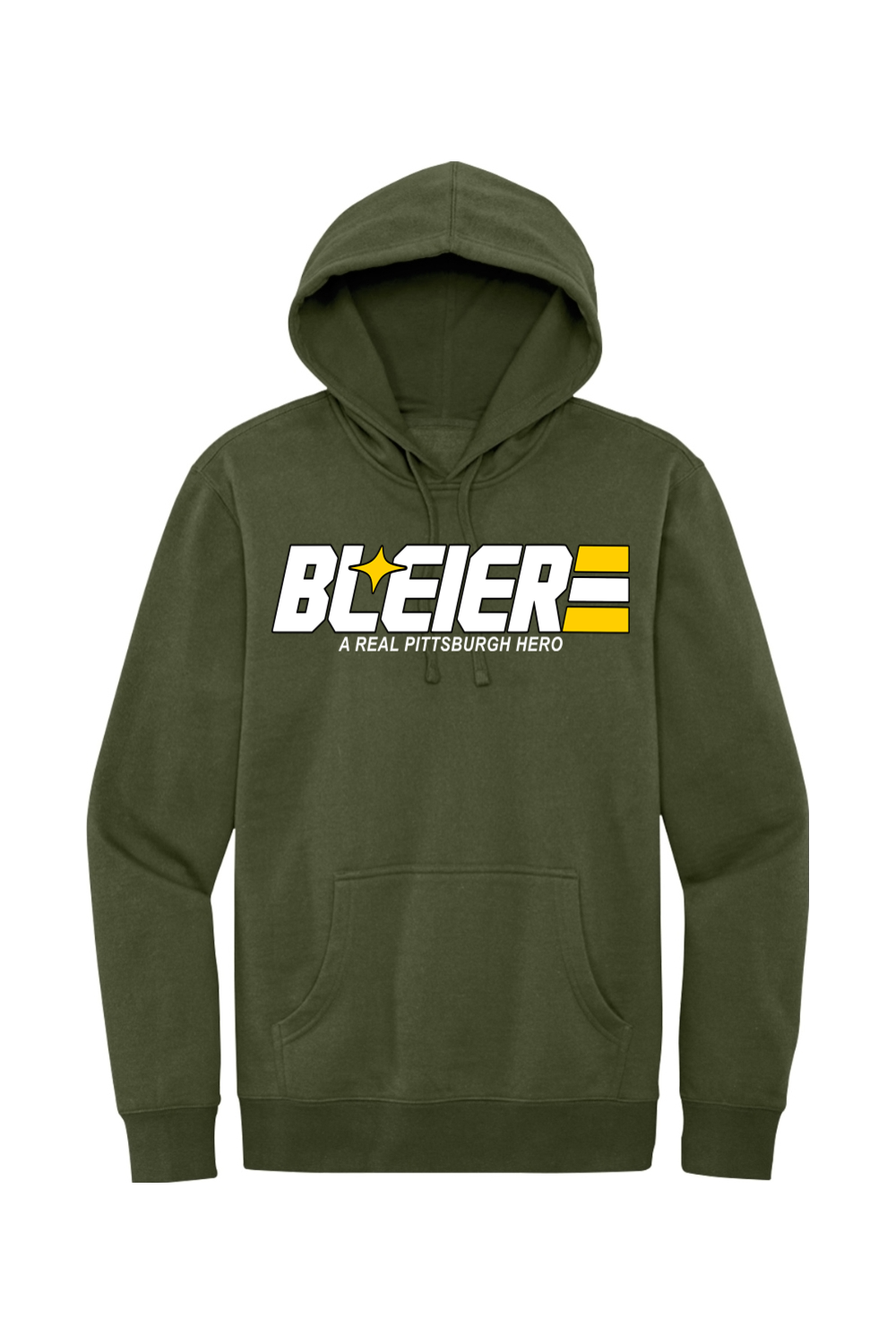 Bleier - A Real Pittsburgh Hero - Fleece Hoodie - Yinzylvania