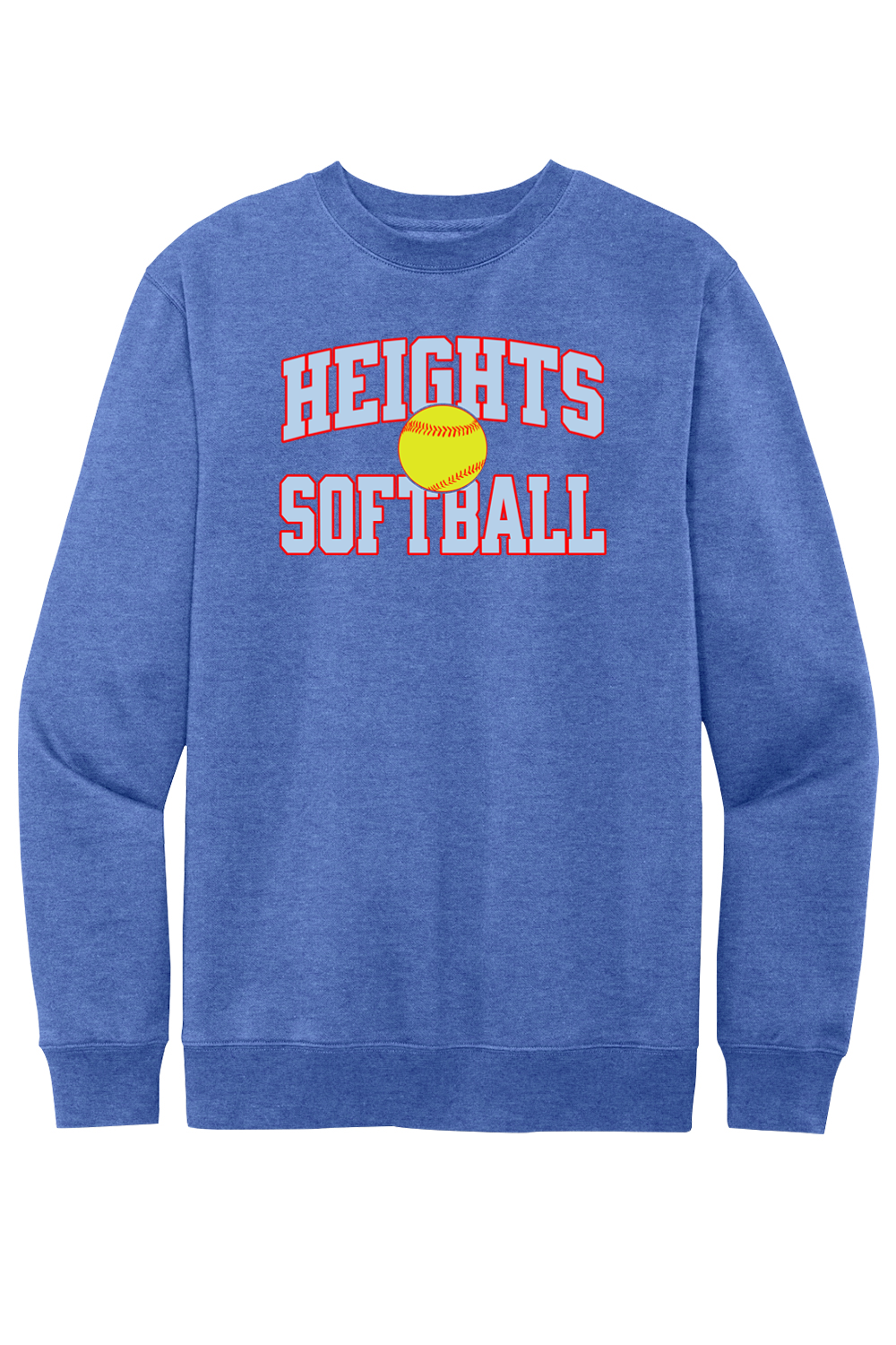 Heights Softball Block - Fleece Crewneck Sweatshirt - Yinzylvania
