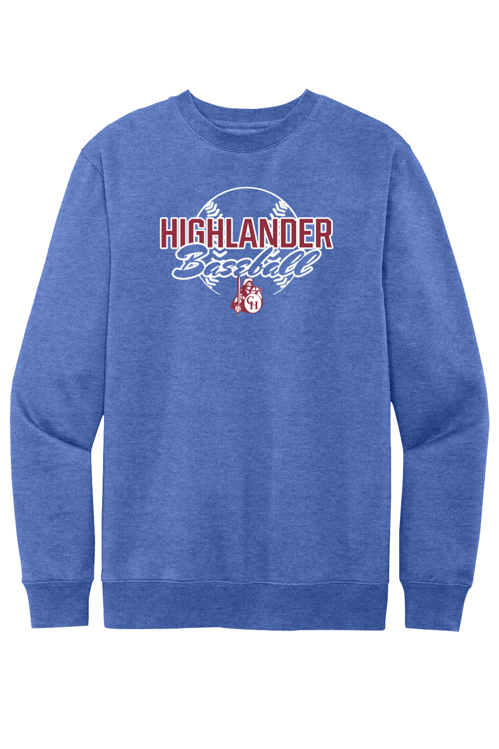 Highlander Baseball - Fleece Crewneck Sweatshirt - Yinzylvania