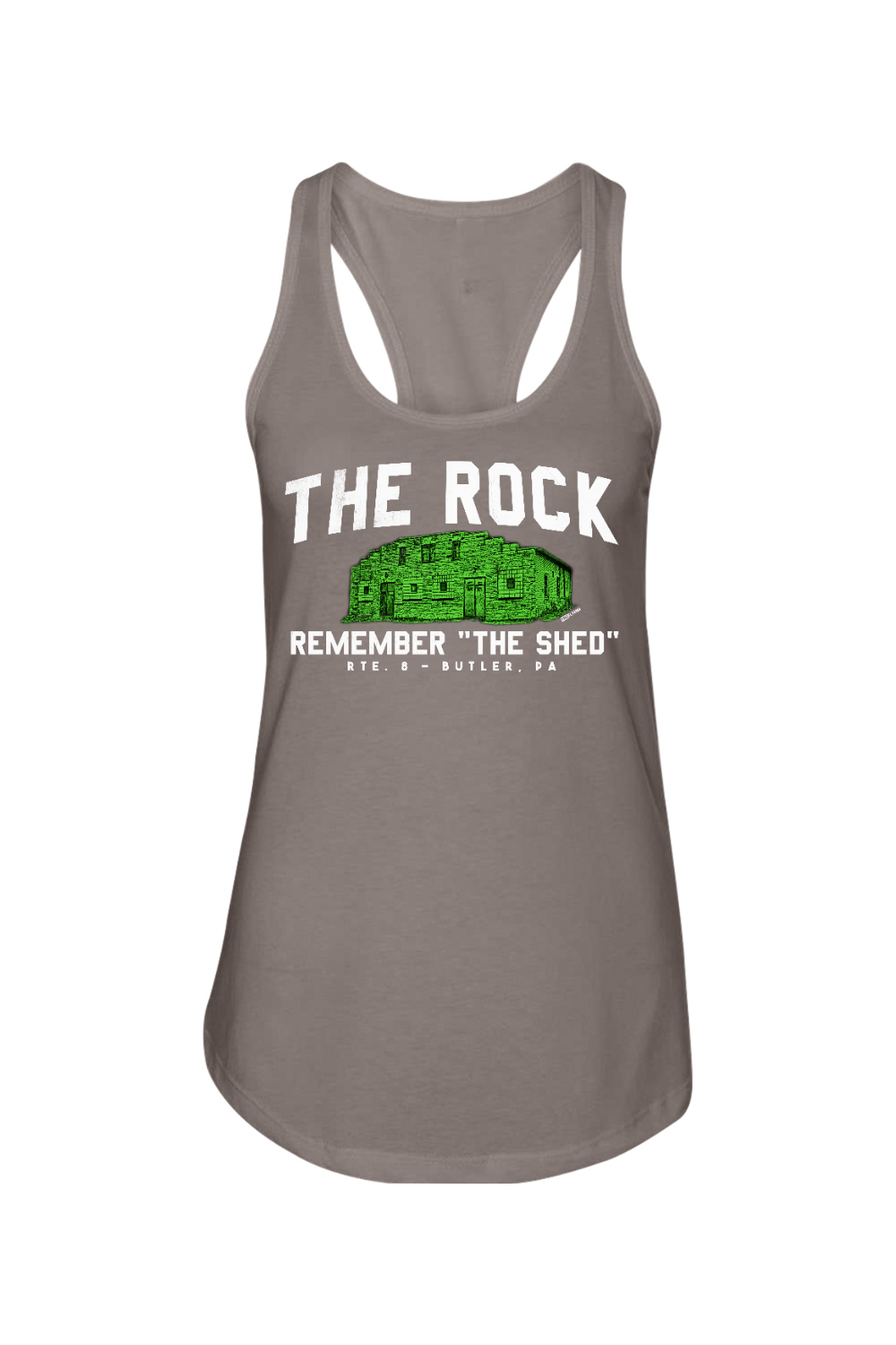 Remember the Shed - Slippery Rock - Ladies Racerback Tank - Yinzylvania