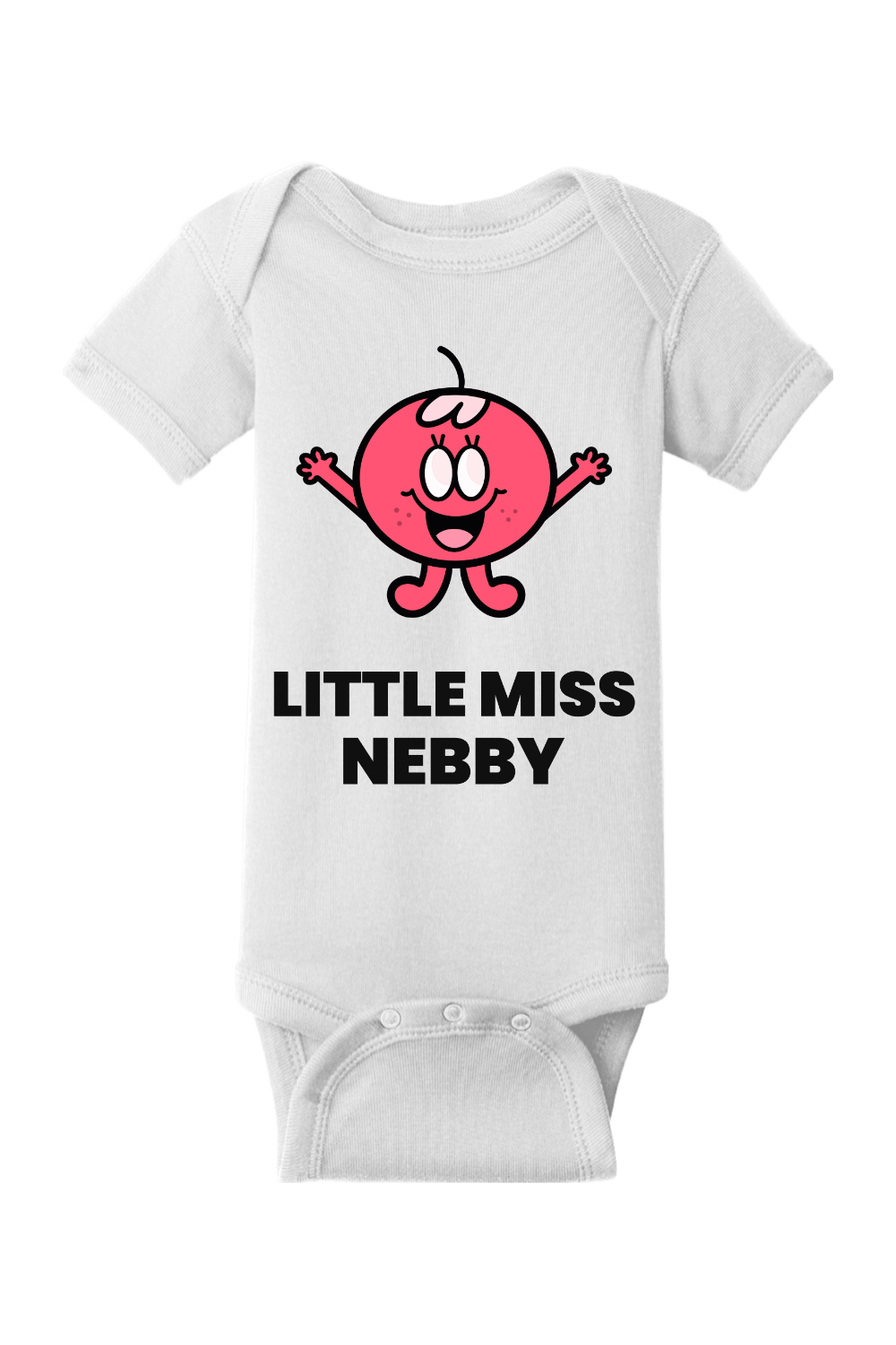Little Miss Nebby - Infant Short Sleeve Baby Rib Bodysuit - Yinzylvania