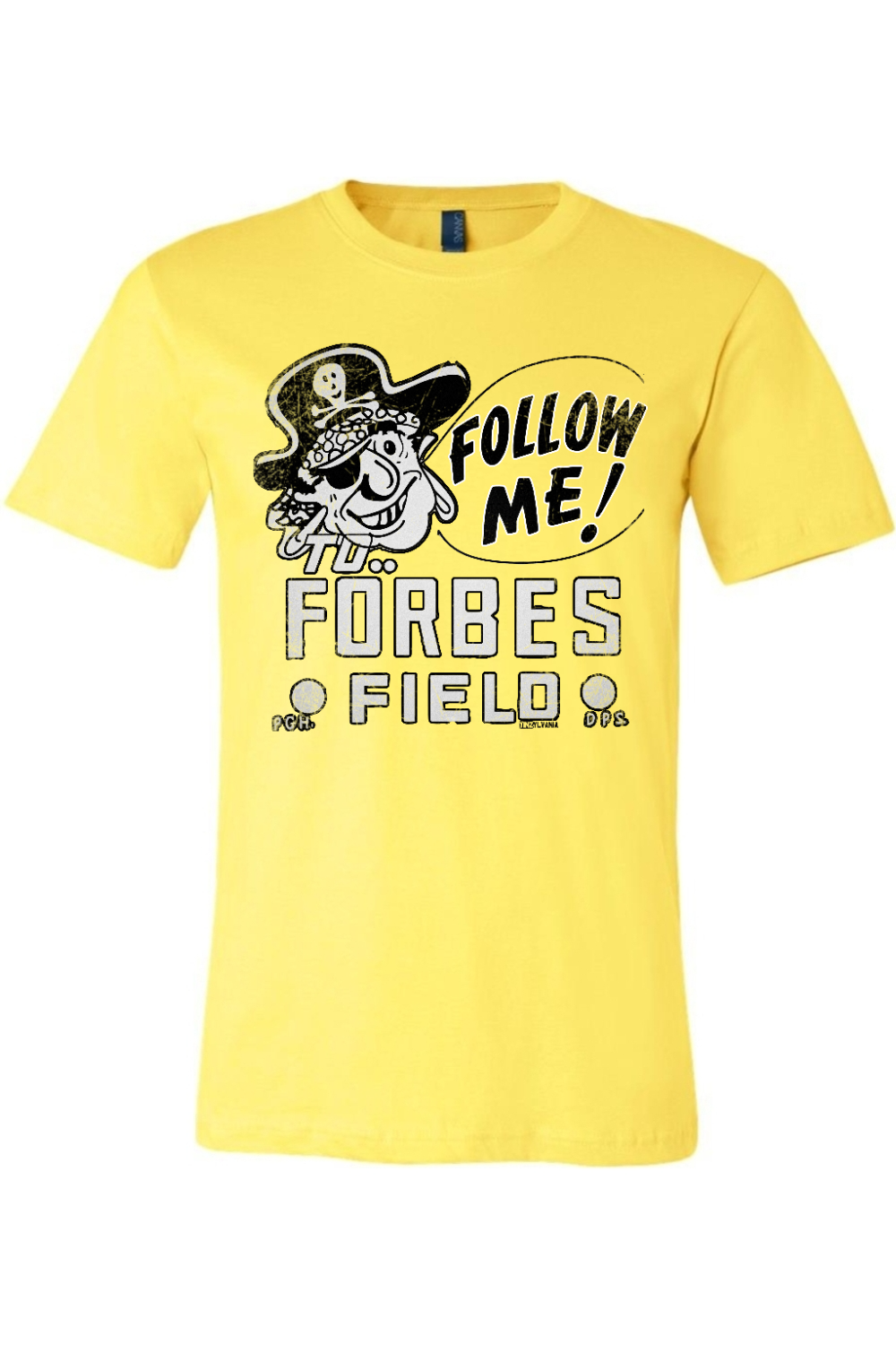 Follow Me to Forbes Field - Bella + Canvas Heathered Jersey Tee - Yinzylvania