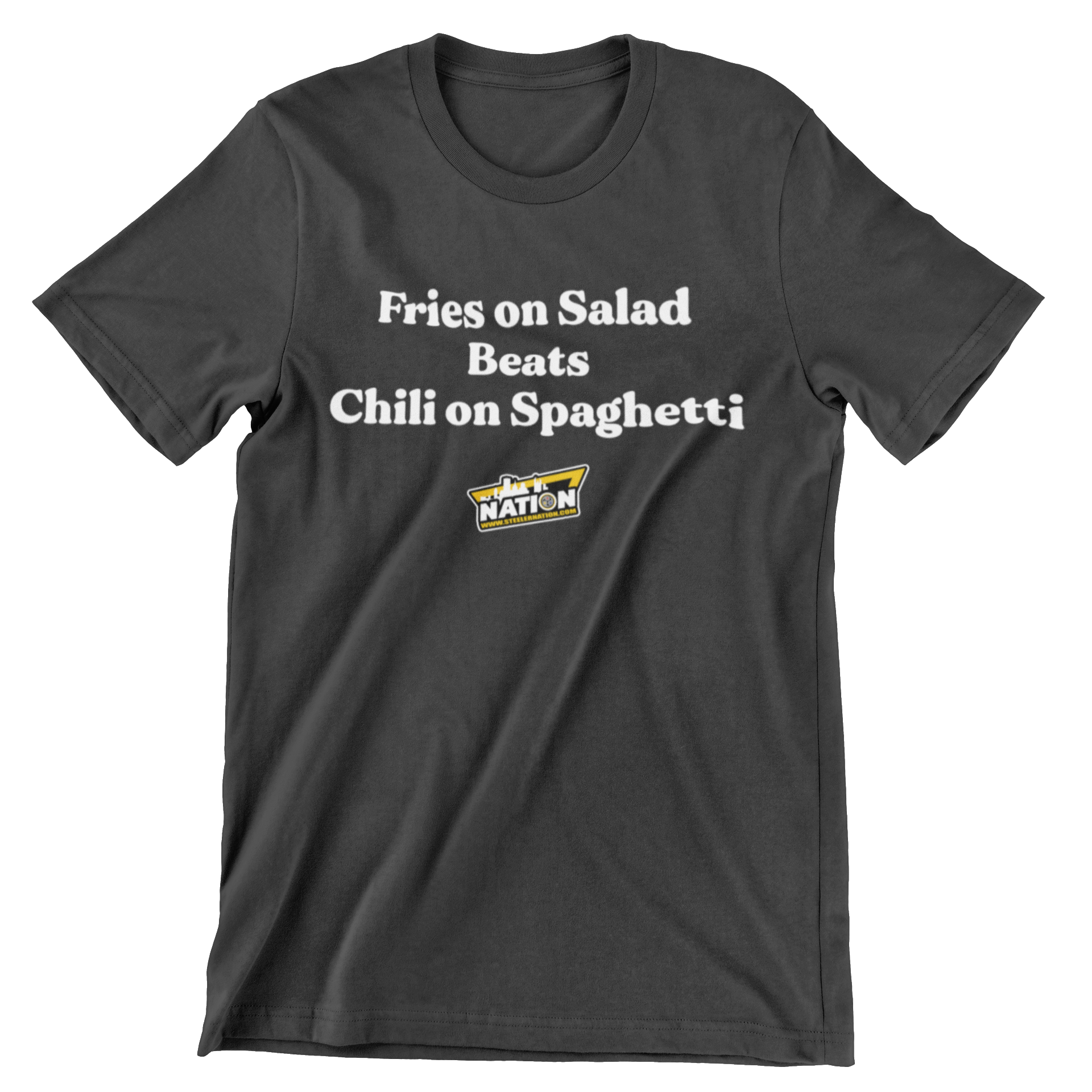 FRIES ON SALAD BEATS CHILI ON SPAGHETTI - Yinzylvania