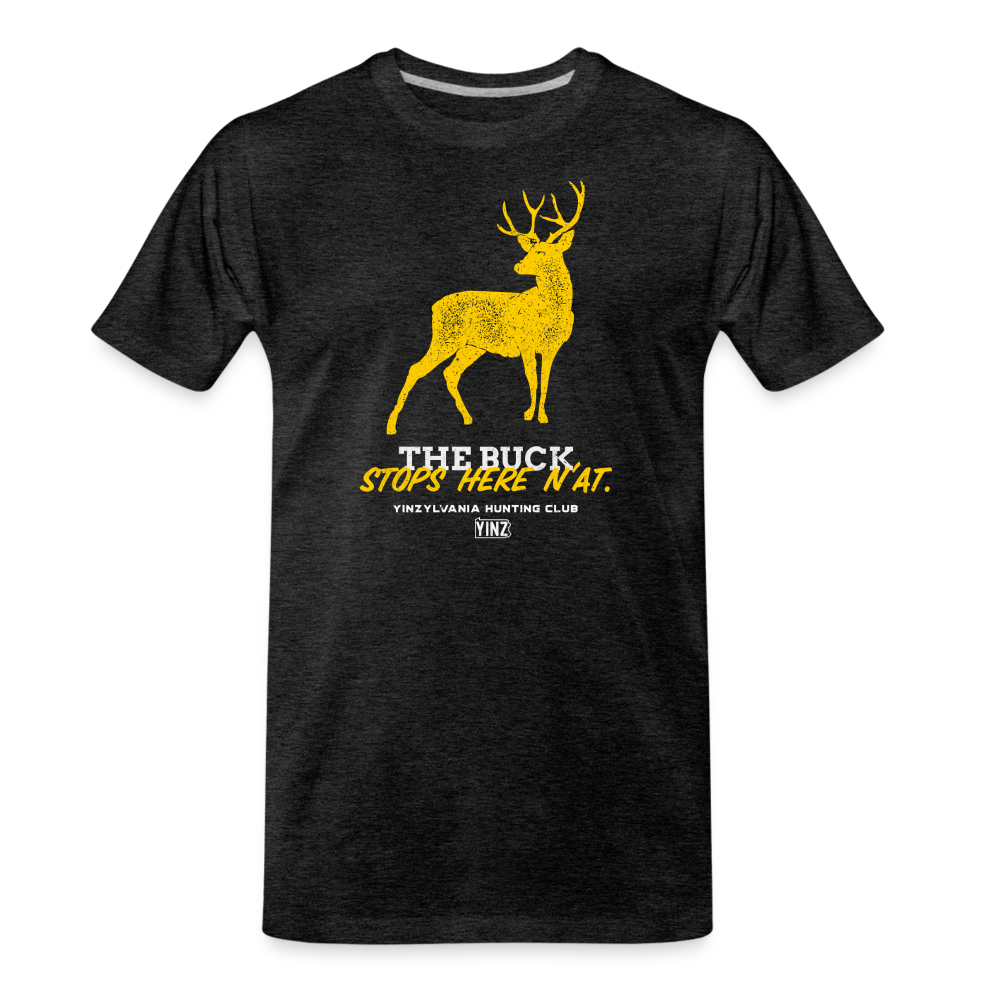 THE BUCK STOPS HERE N'AT - Men's Tall T-Shirt - charcoal grey