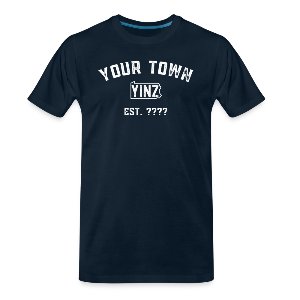 CUSTOM "YOUR TOWN" YINZYLVANIA TEE - Big & Tall Tee - deep navy