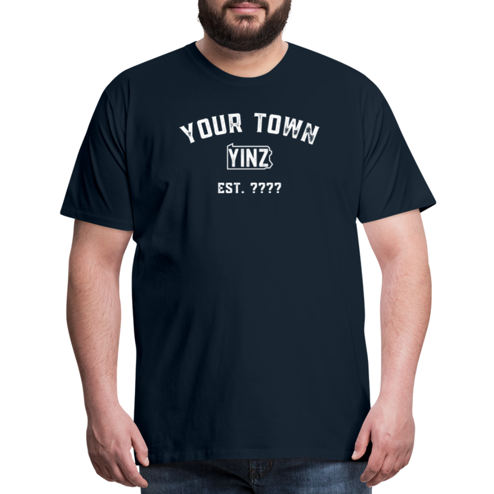 CUSTOM "YOUR TOWN" YINZYLVANIA TEE - Big & Tall Tee - deep navy