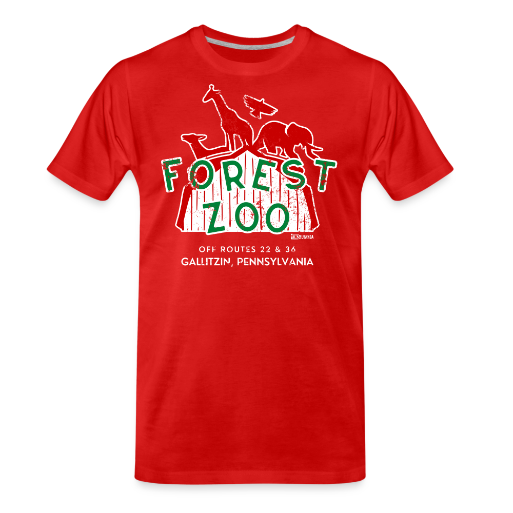 FOREST ZOO - Big & Tall Tee - red