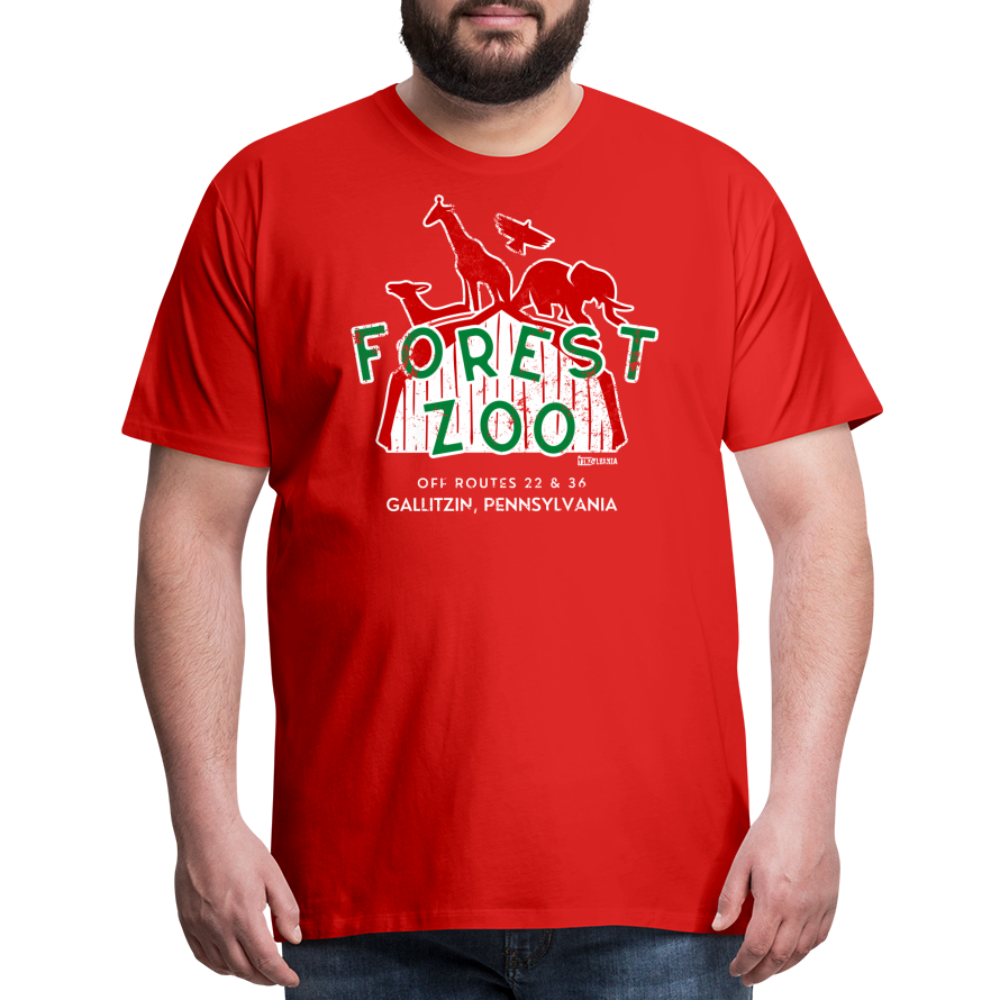 FOREST ZOO - Big & Tall Tee - red