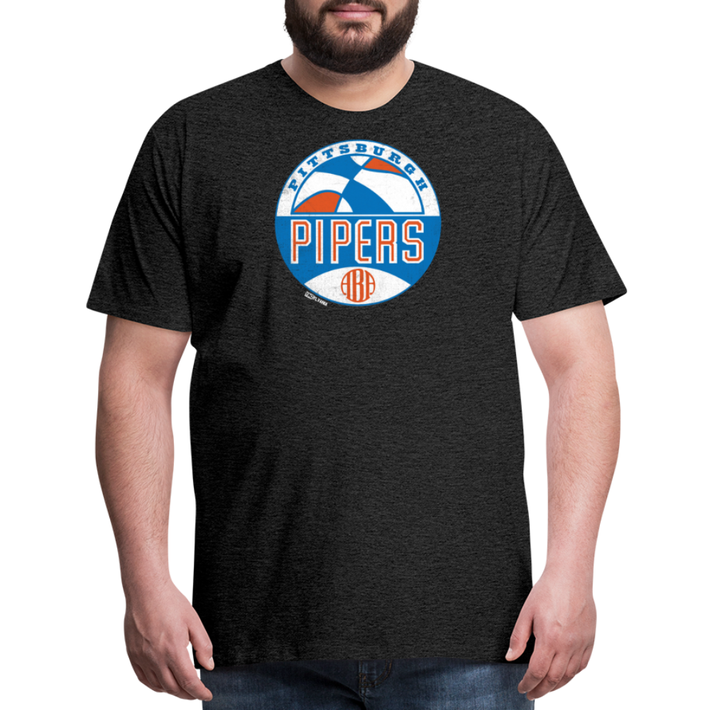 PITTSBURGH PIPERS (ABA) - Big & Tall Tee - charcoal grey