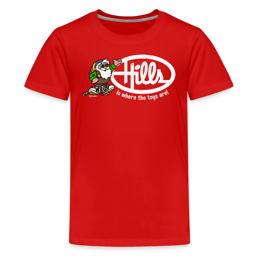 HILLS IS WHERE THE TOYS ARE - Kids' Tee - red