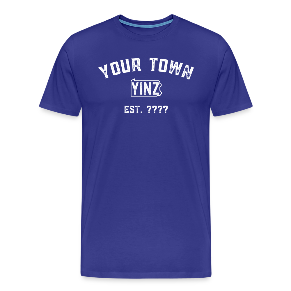 CUSTOM "YOUR TOWN" YINZYLVANIA Tee - royal blue