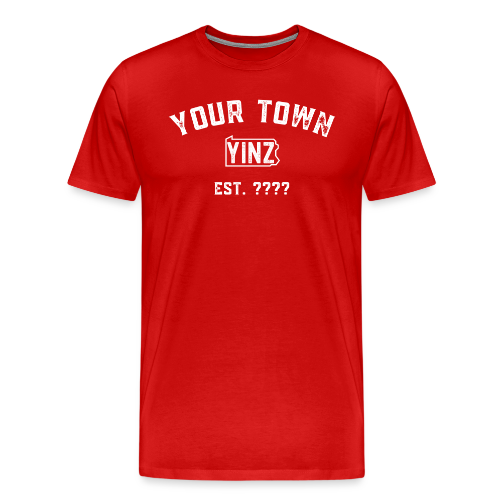 CUSTOM "YOUR TOWN" YINZYLVANIA Tee - red