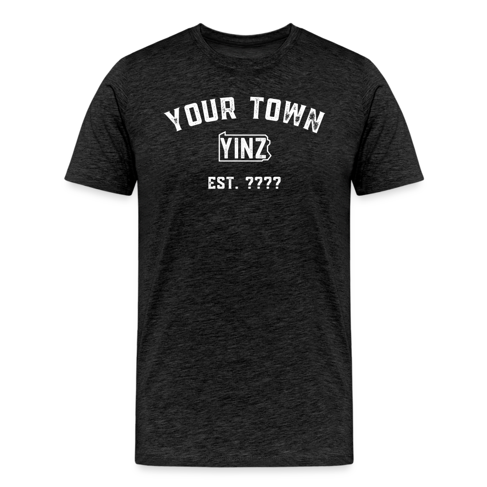 CUSTOM "YOUR TOWN" YINZYLVANIA Tee - charcoal grey